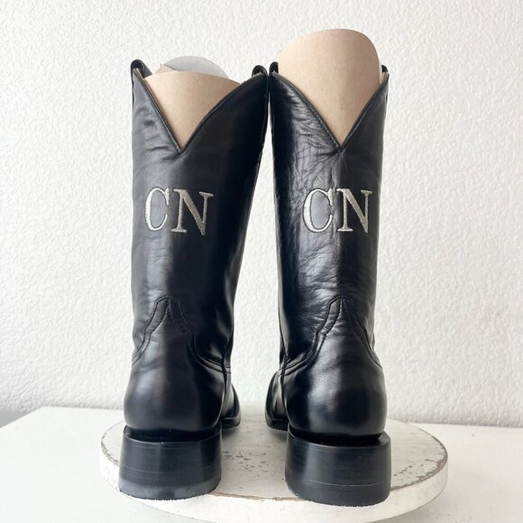 Rod Patrick Mens Cowboy Boots 8.5AA Brown CAYUSE Leather Western Texas A&M Logo - Picture 3 of 12